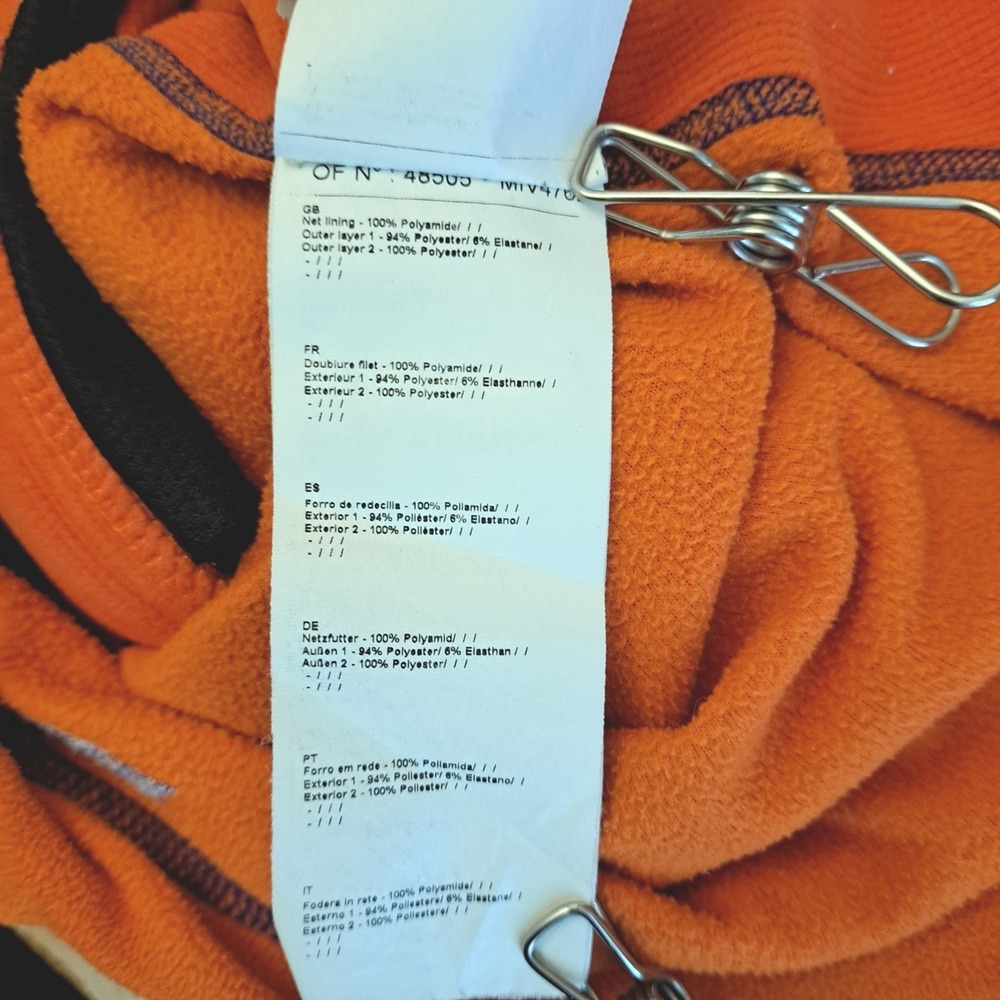 Millet Fleece Jacket Womens Small Orange Full Zip Hood Technical Hiking MIV4762 - Picture 16 of 16
